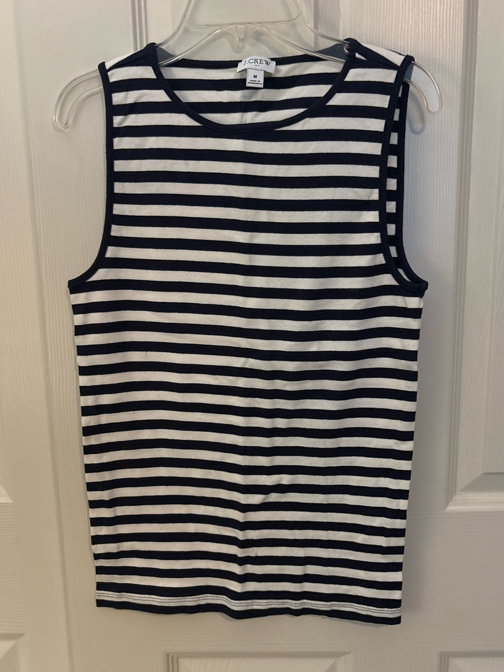 Navy/white J Crew striped tank